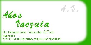 akos vaczula business card